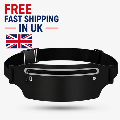 Black unisex waist belt - unisex, bum