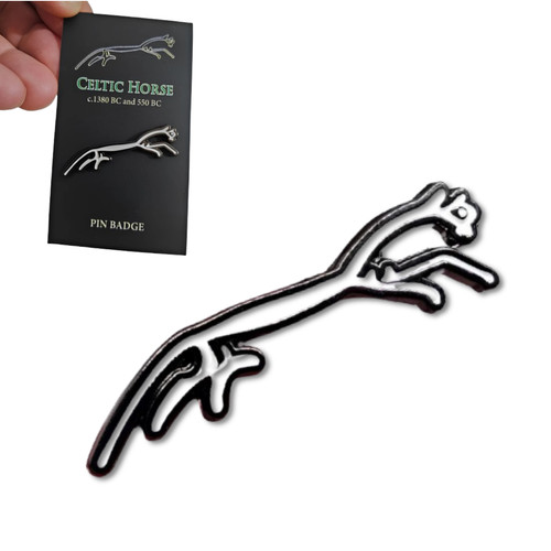 Uffington horse pin badge - uffington,