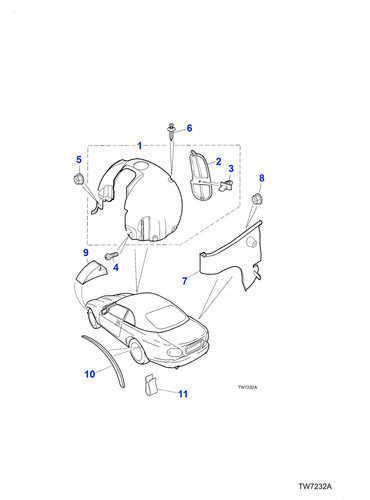 Jaguar moulding exterior - moulding,