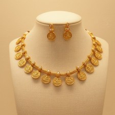 Amore South Indian Tradional Temple Jewellery Set| Necklace With Earrings 