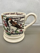Emma Bridgewater Spindle House Sparrow Mug 1/2 Pint Brand New Discontinued