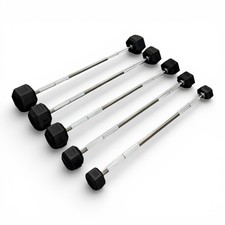 Hex rubber fixed - rubber, barbell