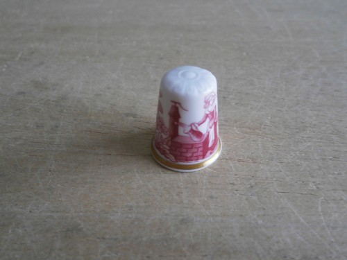 Spode bone china thimble - bone,