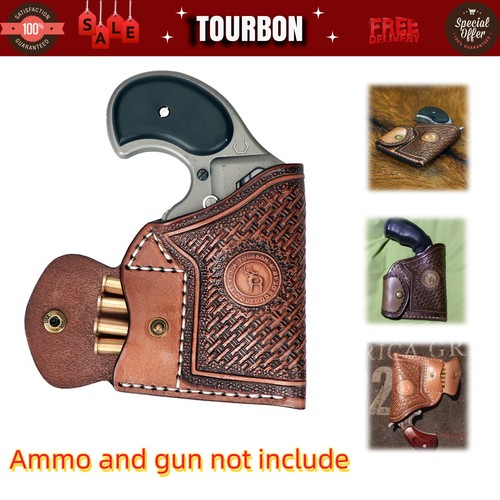 Tourbon leather pocket - leather, holster