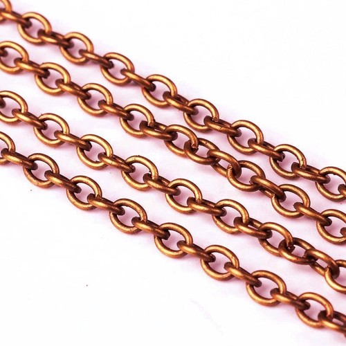 Tiny brass cable chain 2x1 - tiny,