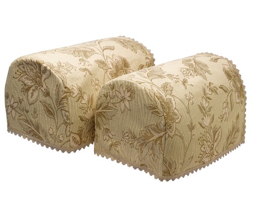 Round arm caps - pair, beige