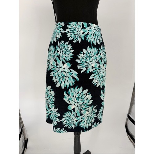 Ann taylor black teal - teal, floral