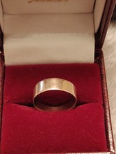 Antique Victorian Chester Hallmarked 1883 9ct Rose Gold Wedding Ring Size M
