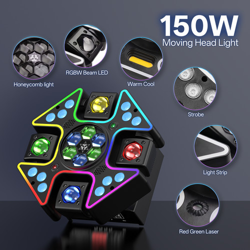 150w rgbw laser - moving, head