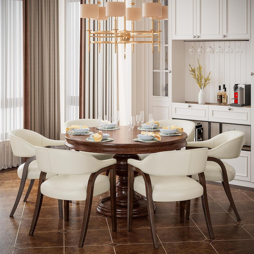 Leather barrel dining chair - leather,