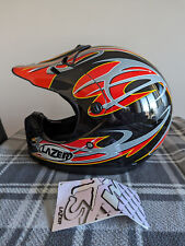 Lazer MX.5 Trackstar Motorcycle Helmet Black Red Silver Size XS NEW