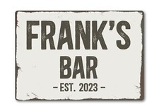 Personalised bar sign metal - personalised,