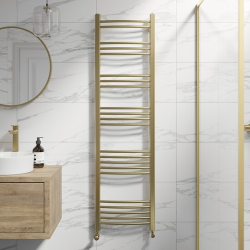 Curved heated towel - heated, rail