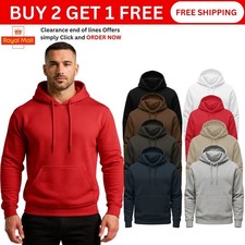 Mens Pullover Fleece Hoodie