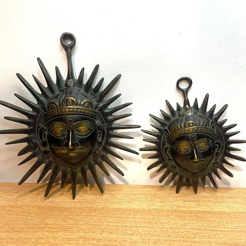 Vintage brass surya sun god - vintage,