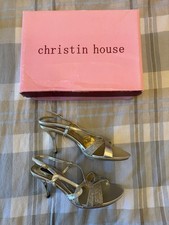 Christin House Golden Glitter Women’s Heels UK5 EU38 Occasion Stiletto Heel