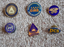 6x Trade Union Enamel Badges