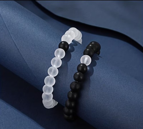 New beaded bracelet clear - beaded,