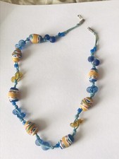 Beautiful Tribal Trade African Beads Necklace Ghana  Krobo ? powder glass