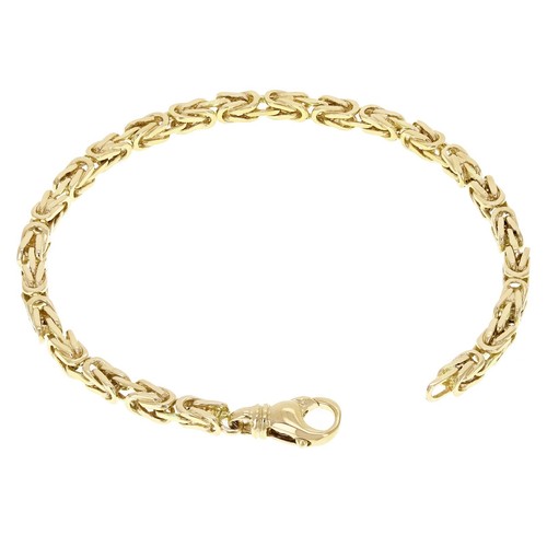 14k yellow gold solid square - yellow,