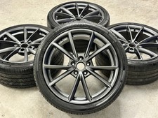 19” AUDI V SPOKE STYLE ALLOY WHEELS 5x112 A4 S4 A5 S5 A6 S6 Grey BLACK EDITION Y