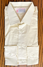 Garstang Viyella shirt Collar size 16 bespoke for a tall gentleman cream oa