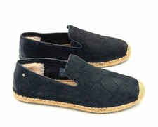 UGG AUSTRALIA Sandrinne Snake Black Espadrille Sandals Loafer Shoes Size UK 5.5 