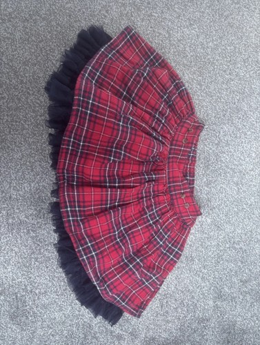 Girls red tartan - tutu, 4-5