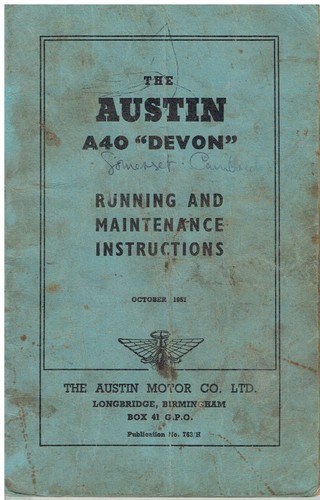 Austin a40 devon saloon - austin,