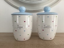 Pretty 2 Large Blue & White