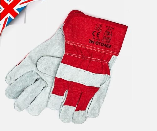 Leather safety work gloves - safety, gloves_