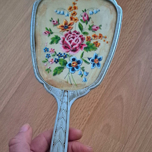 Vintage handheld vanity mirror - vintage,