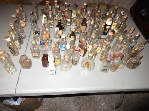 Lot vintage empty glass - of,