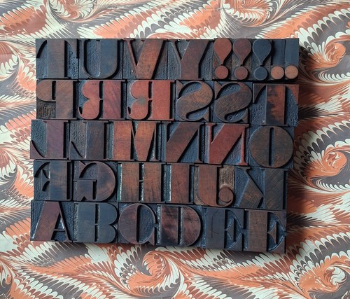 Vintage wooden letterpress - wooden,