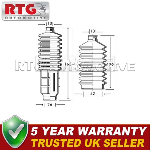 Front steering rack boot set - front,