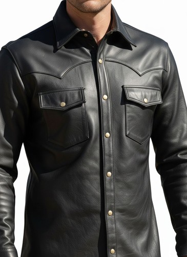 Mens handmade black genuine - handmade,