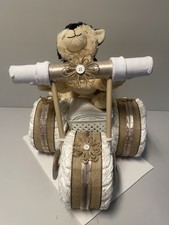 Handmade Motorbike nappy cake