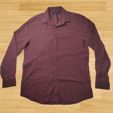 Axist Röd Randig Skjorta Med Smal Passform Och Knappar Herr Storlek Stor 