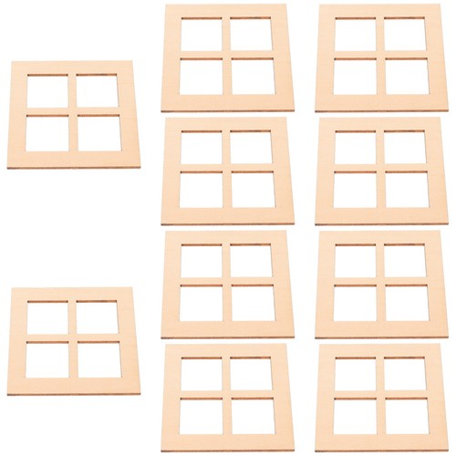 10pcs beige miniature wooden - 10pcs,