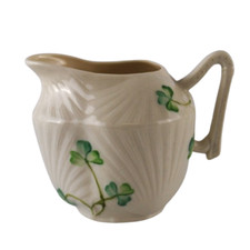 Belleek Cream Jug Harp