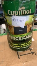 Cuprinol Less Mess Fence Paint Shed Garden Wood Treatment 6 Litre BLACK  DAMAGED