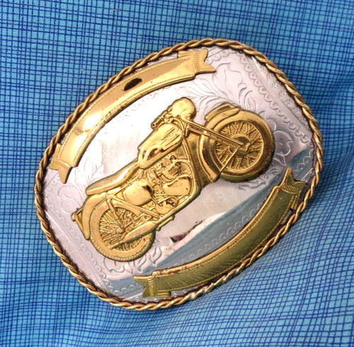 Bikers belt buckle triumph - belt,