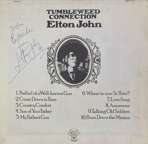 Elton john signed tumbleweed - elton, 'tumbleweed