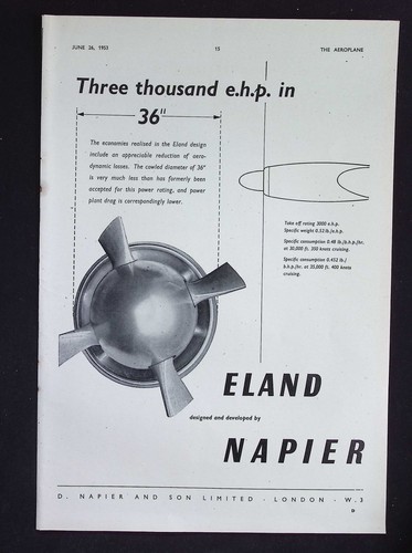 Original 1953 advert - 1953, napier