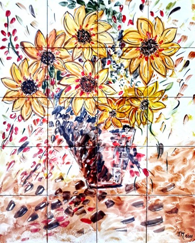 Collector mosaic mural - collector,