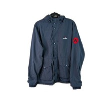 Airwalk Parka Jacket Mens Size Large Navy Lightweight Skate Retro Y2K Hooded 