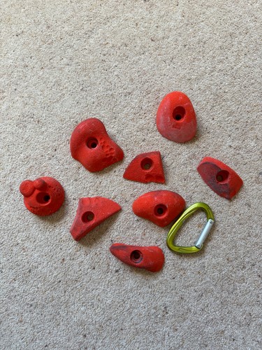 Rock climbing holds with - , bolts
