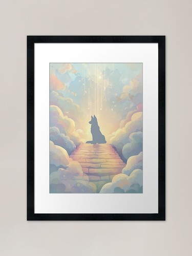 Blue german shepherd rainbow - blue,