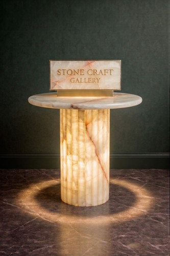 Luxury white onyx coffee - coffee, table