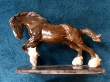 David Geenty Cream Ware Model of A Shire Horse C.1900 Very Rare Antique Pottery